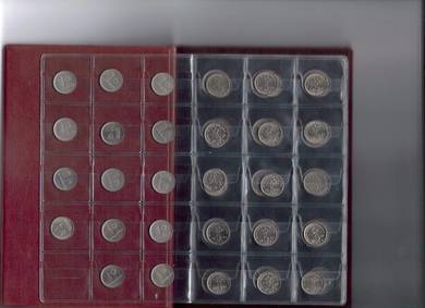 Malaysia coins 5 N 10 sen complete set