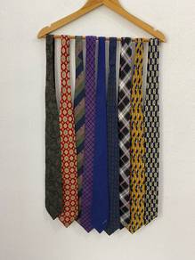 9x Vintage 100% Silk Designer Tie Bundle