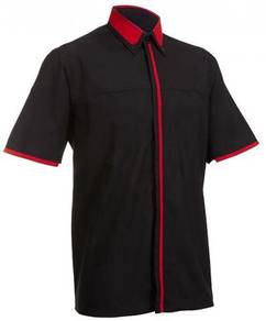 Corporate Shirt F1 Short Sleeve F12202 Black/Red