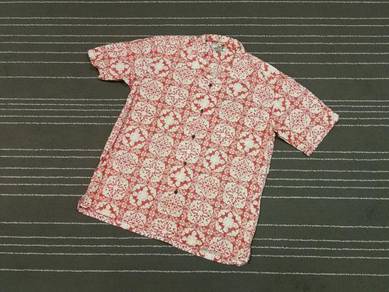 Kemeja hawaii piko merah saiz xl