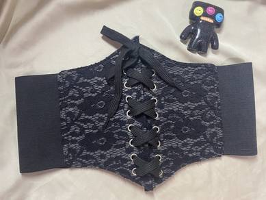 Wide Black Belt Corset