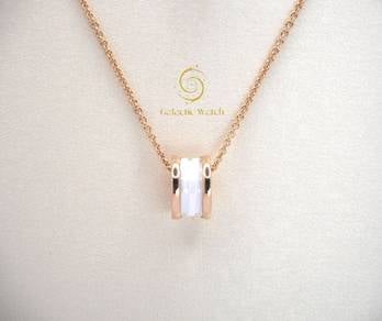 Bvlgari B.zero1 Necklace Rose Gold White GA731