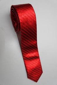 SLIM Blinking Red Quality Solid Formal Neck Tie