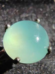 Giok Jadeite Myanmar Alami Ais Hijau Muda Gred A