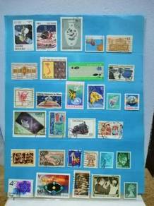 Set A4 30 Vintage Worldwide Stamps