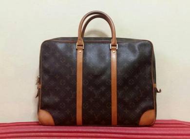 Rare lv louis vuitton porte documents monogram
