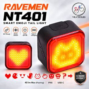 RAVEMEN NT401 Smart Bicycle Tail Light 40 Lumens