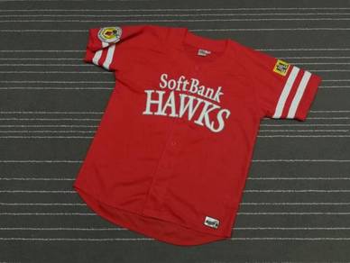 Baseball Jersey merah hawks SAIZ L to XL