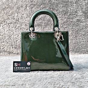 Dior Lady Dior Satchel Patent Bag
