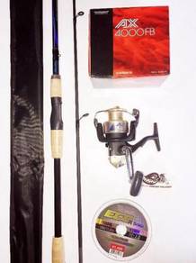 Shimano ax 4000 reel combo shakespeare rod 6 kaki
