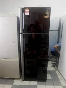 2 Pintu Sharp Refrigerator Peti Ais Black Fridge