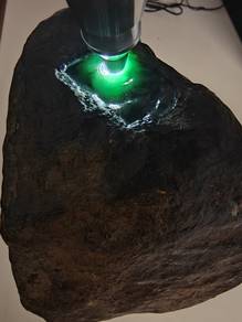 Ice Black Type A Natural Jadeite Jade Rough Stone