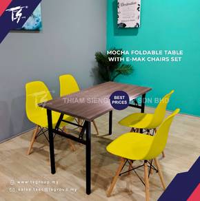 Foldable Dining Table W60xL120cm and E-mak chair