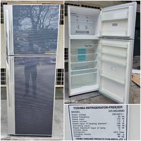 Jenama Toshiba 2door glass fridge refrigerator