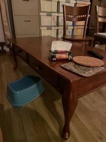 solid wood coffee table