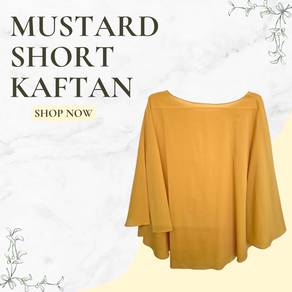 Mustard Short Woman Kaftan