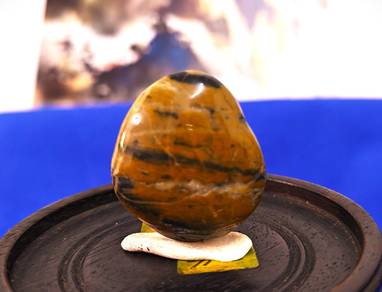 Natural Polished Tumbled Riverstone Crystal Banded