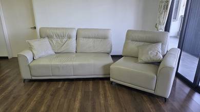 Faux leather modular sofa
