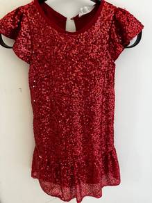 Festive Dress for little girl (Glitter Red)