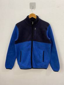 Uniqlo Blue Navy Colorblock Fleece Zip Jacket