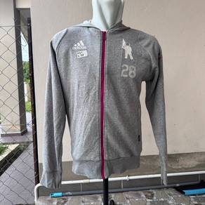 Adidas Full-Zip Hoodie Sweatshirt, Gray,