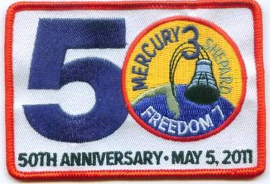 Mercury-Redstone 3 Freedom 7 50th Space Patch