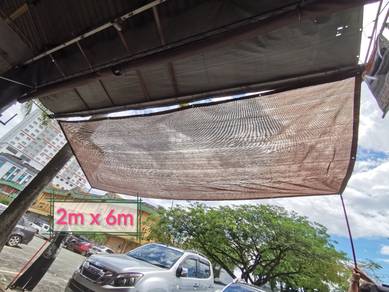 Shading net ( brown - tebal ) 2m x 6m / sun shade