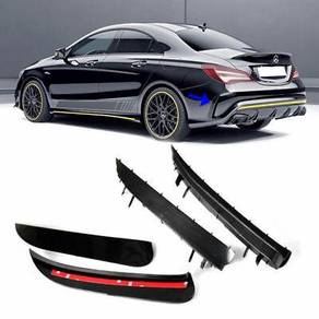 Mercedes W117 CLA45 Gloss Black Rear Bumper Blade