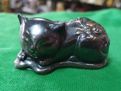 Copper Cat Figurine Retro Bronze