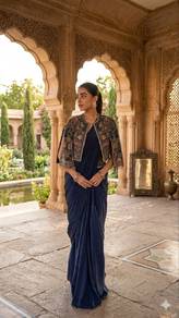 New Saree Drape Chinnon Silk