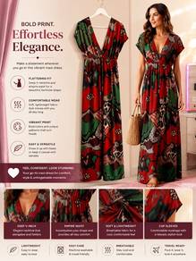Envee Printed V-Neck Casual Wear