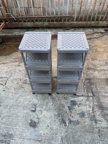Mobile Plastic Rack Shelves Kasut Shoes