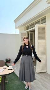 Office Wear Long Sleeve Chiffon White Blouse Ladie