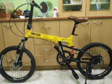 FUORISTRADA Yellow Folding Bicycle with Disc Brake