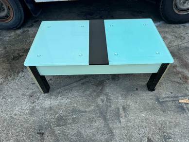 Storage Glass Meja Kopi Coffee Table