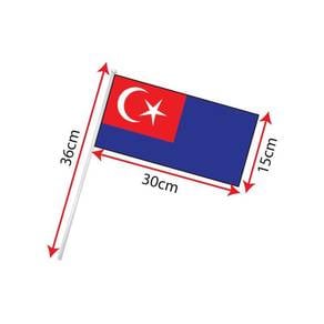 Johor Hand Hold Flag with stick