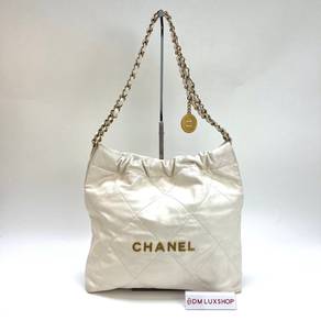 Preloved Chanel Small 22Bag White GHW