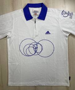 Adidas 2002 World Cup Zipper Collar Tee #BW Used