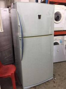 Sharp refurbished fridge 2 doors Peti Sejuk Ais