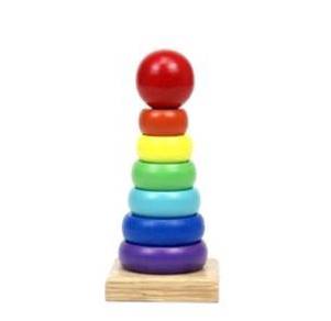 Wooden Pillar Stack Up Stacking Baby Toy