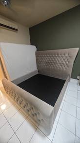 King Size Velvet Tufted Bed Frame