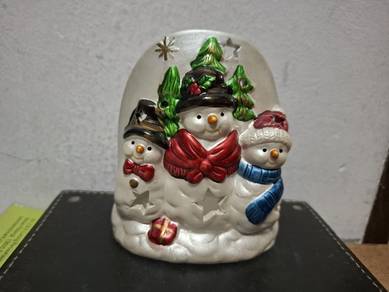 Christmas Snowman Candle Holder