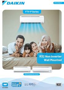 Daikin 1hp aircond + pasang