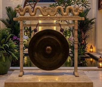 teak java dragon gong