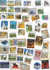 50pcs All Different New Zealand Stamp USED Bird