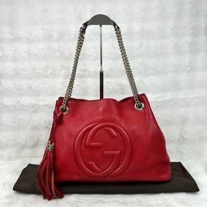 Gucci Red Soho Tote Bag