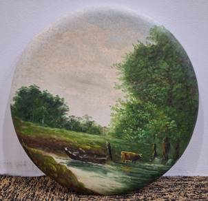 Circular Decorative Oil Painting Plate 22