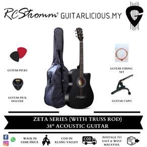 ZETASeries 38" Beginner AcousticGuitar w/ TrussRod