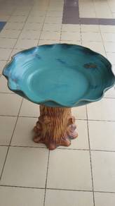 porcelain fish pond c/w clay tree stand