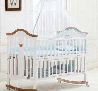Baby cot katil bayi infant bed cradle budak wood 9